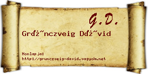 Grünczveig Dávid névjegykártya